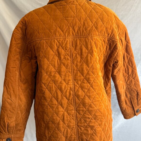 Madewell Quilted Corduroy Walton Jacket | Women's | Color: Orange / Brown | Size - Picture 2 of 6